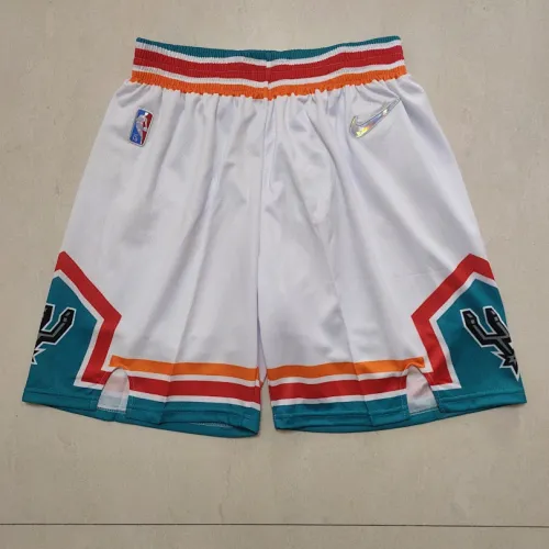 Short de basket blanc rétro « 75e anniversaire » des San Antonio Spurs