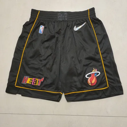 Short de basket noir rétro « 75e anniversaire » des Miami Heat