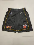 Miami Heat 75th Anniversary Throwback Black Basketball Shorts