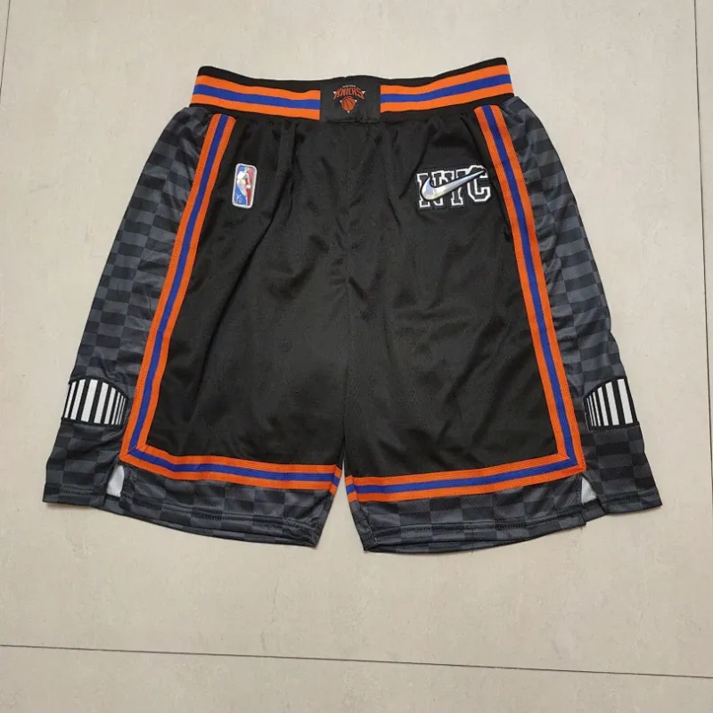 New York Knicks 75th Anniversary Throwback Black Basketball Shorts
