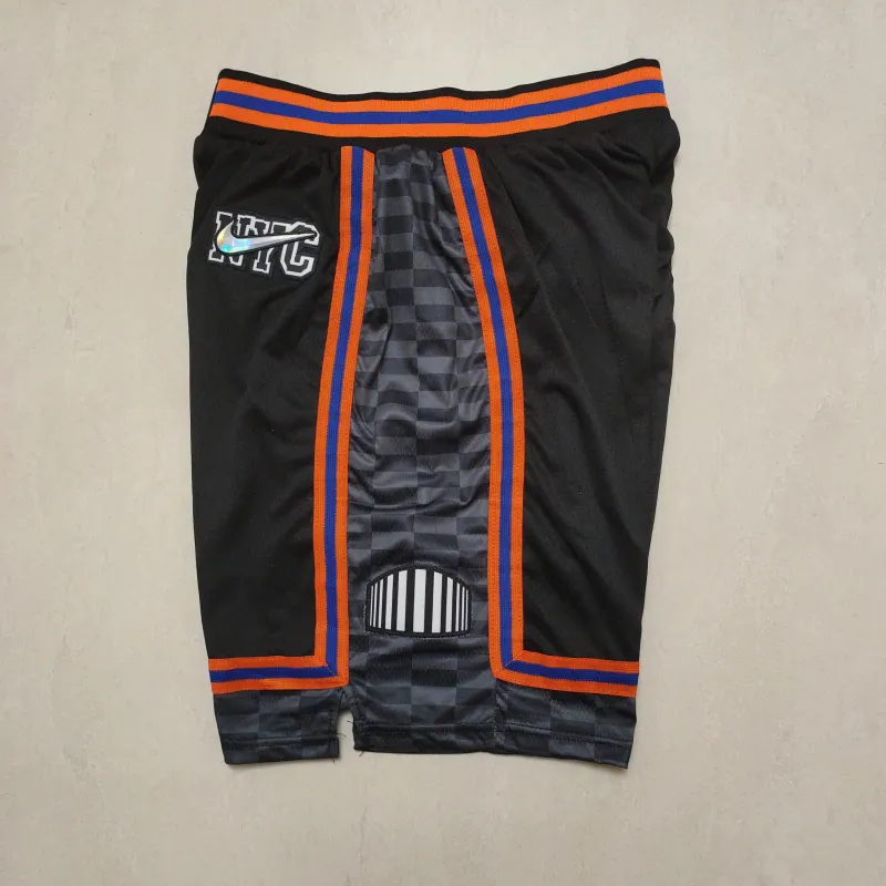 New York Knicks 75th Anniversary Throwback Black Basketball Shorts