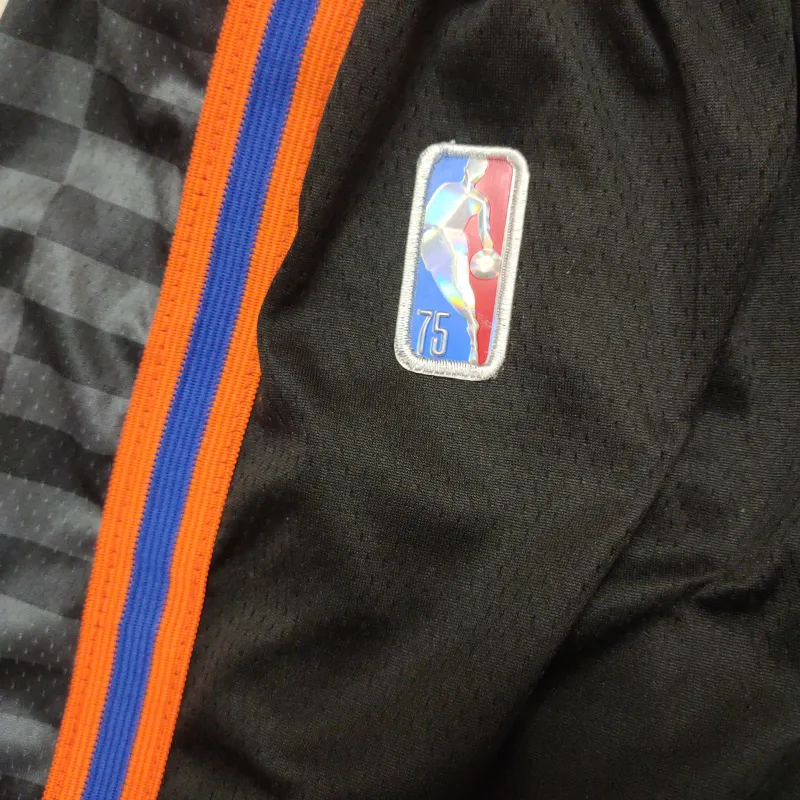 New York Knicks 75th Anniversary Throwback Black Basketball Shorts