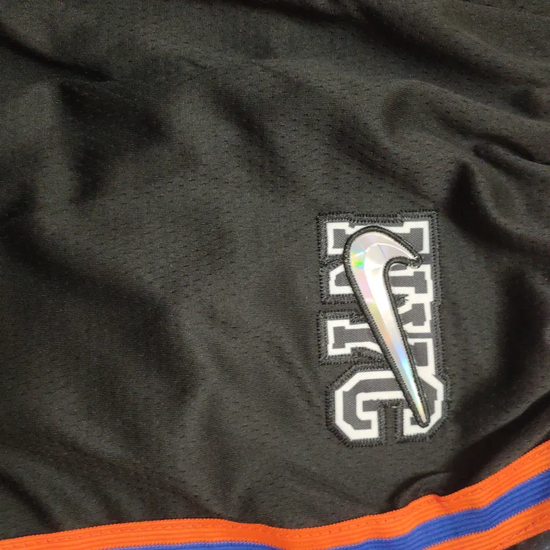 New York Knicks 75th Anniversary Throwback Black Basketball Shorts