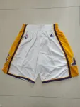 Los Angeles Lakers Throwback White Basketball Shorts