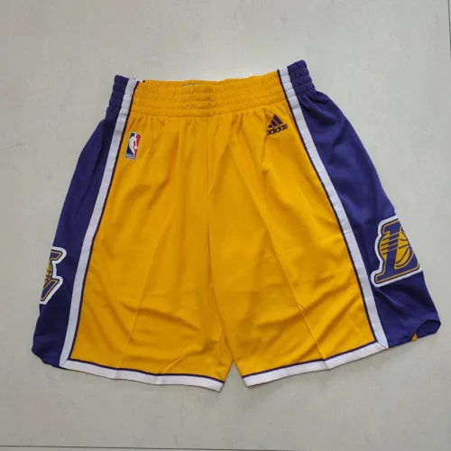 Pantaloncini da basket gialli in stile retrò dei Los Angeles Lakers
