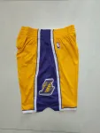 Los Angeles Lakers Throwback Yellow Basketball Shorts