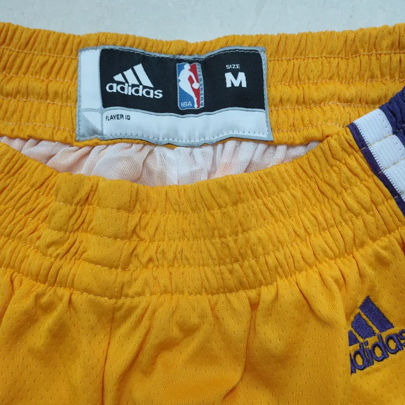 Los Angeles Lakers Throwback Yellow Basketball Shorts