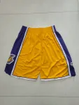 Los Angeles Lakers Throwback Yellow Basketball Shorts