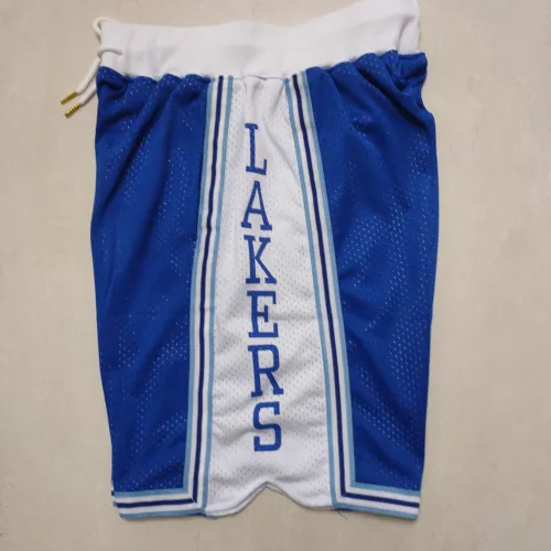 Los Angeles Lakers Throwback Pocket Blue Basketball Shorts