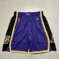 Los Angeles Lakers Throwback Purple Basketball Shorts - product photo Los Angeles Lakers Throwback Purple Basketball Shorts