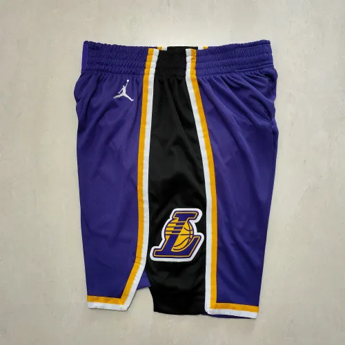 Los Angeles Lakers Throwback Purple Basketball Shorts