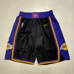 Los Angeles Lakers Black Basketball Shorts - product photo Pantaloncini da basket neri dei Los Angeles Lakers