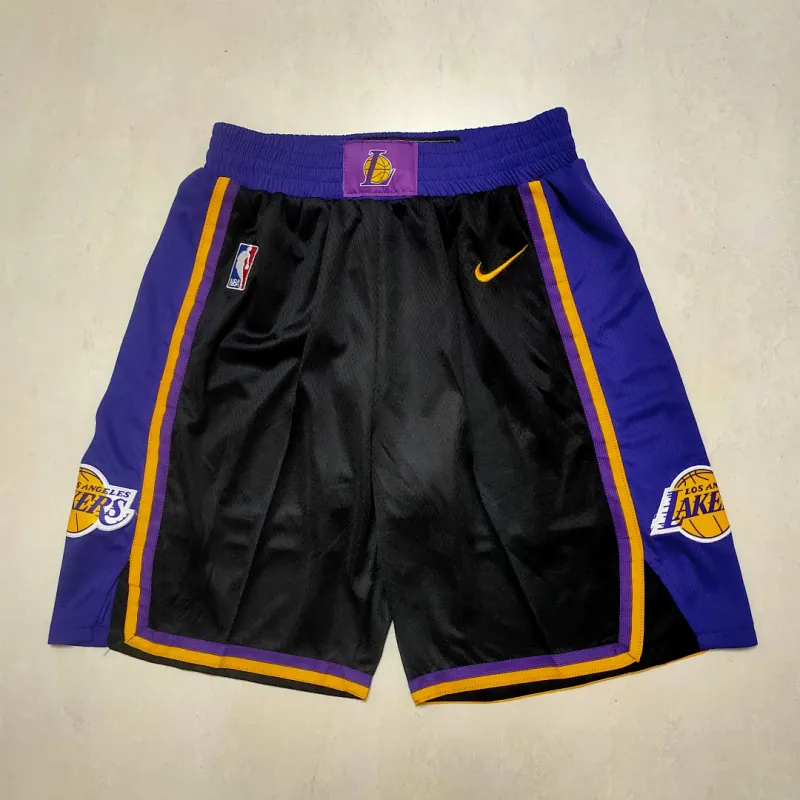 Los Angeles Lakers Black Basketball Shorts