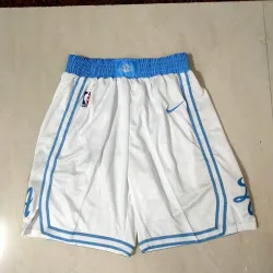 Los Angeles Lakers 2021 City Edition White Basketball Shorts