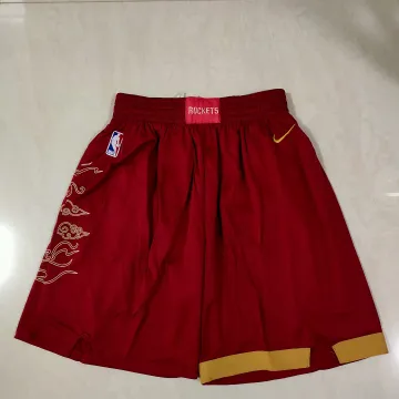 Pantaloncini da basket rossi degli Houston Rockets, modello City Edition