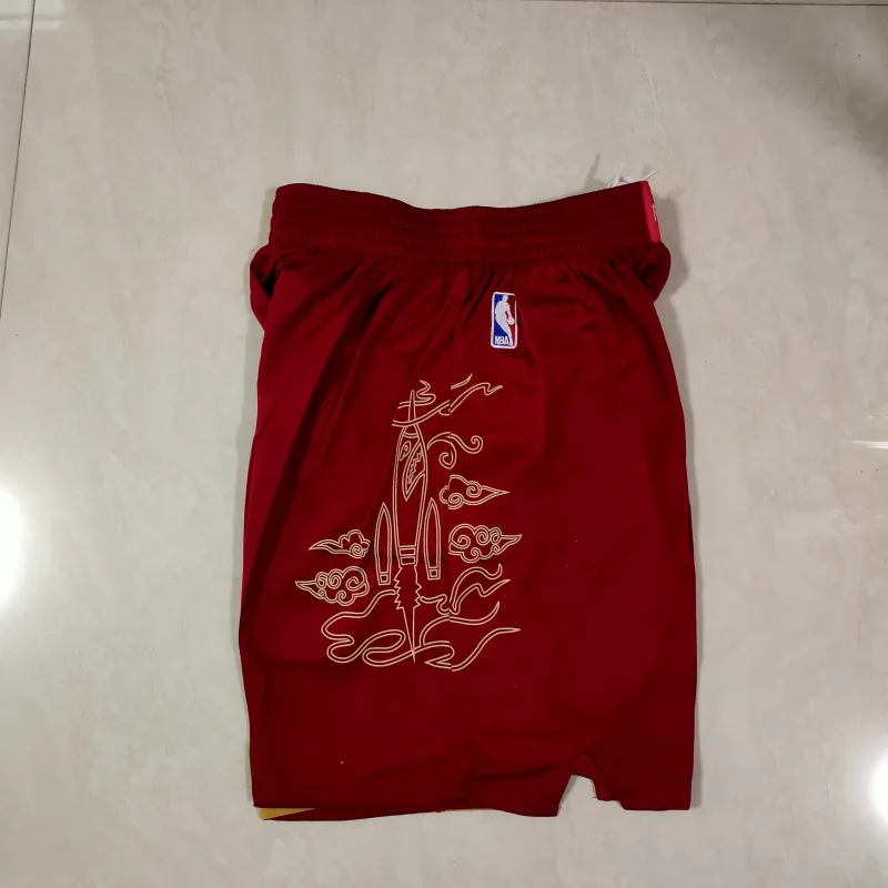 Houston Rockets City Edition Red Basketball Shorts