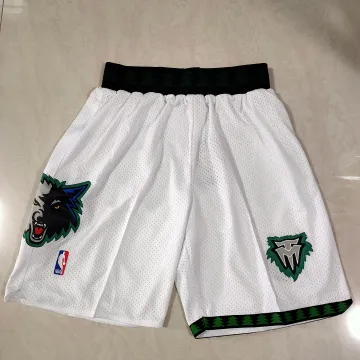 Minnesota Timberwolves Throwback White Basketball Shorts