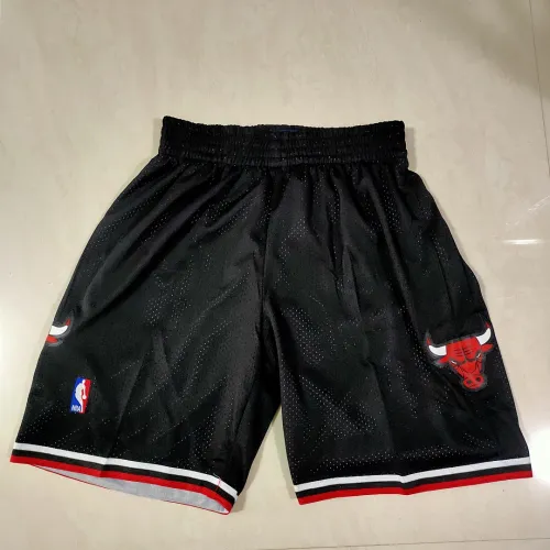 Chicago Bulls retro zwarte basketbalshort