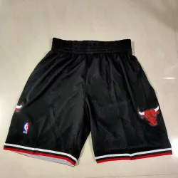 Chicago Bulls retro zwarte basketbalshort - productfoto Chicago Bulls retro zwarte basketbalshort
