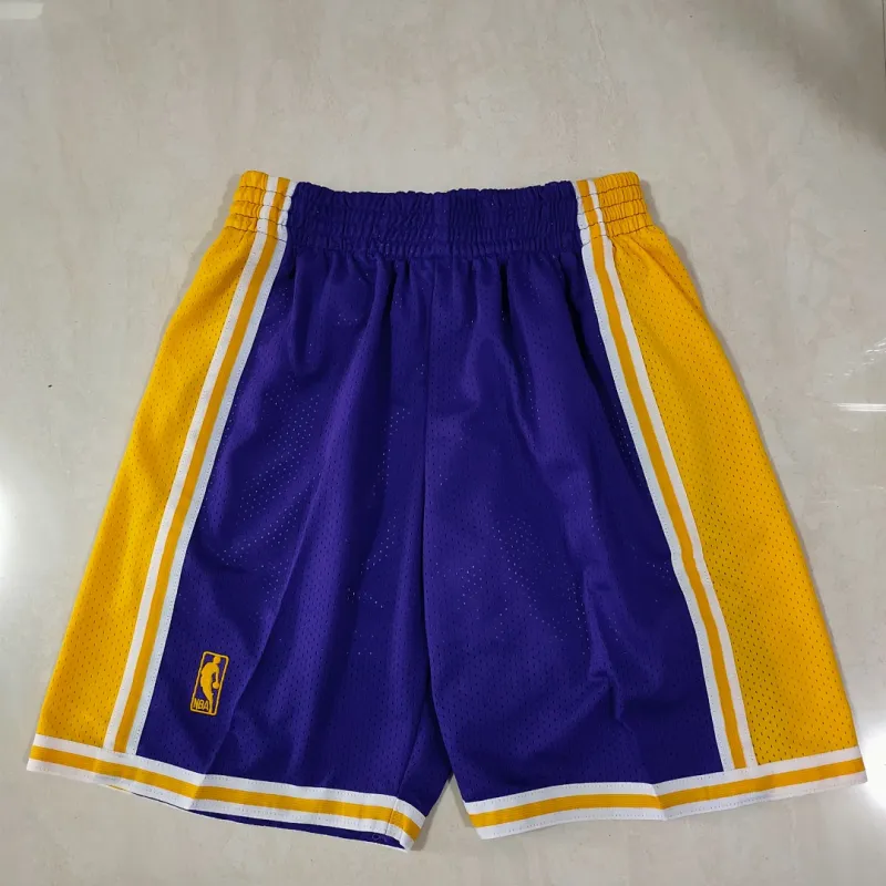 Los Angeles Lakers Throwback Purple Basketball Shorts