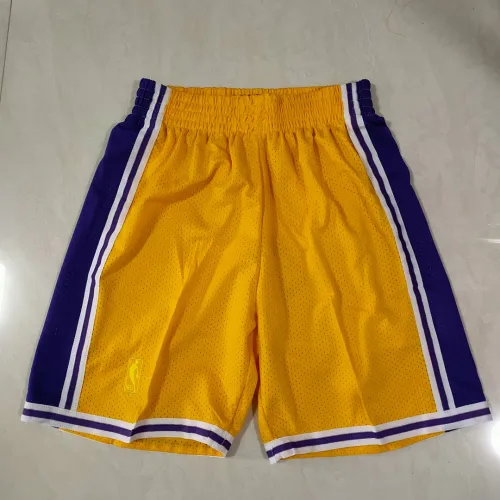 Pantaloncini da basket gialli in stile retrò dei Los Angeles Lakers