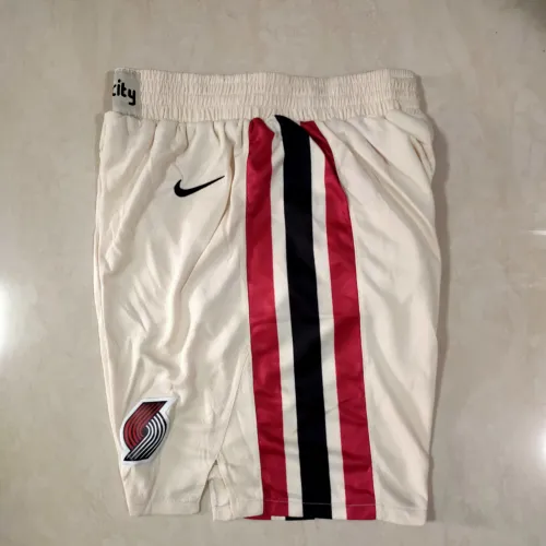 Portland Trail Blazers City Edition Cream Basketball Shorts