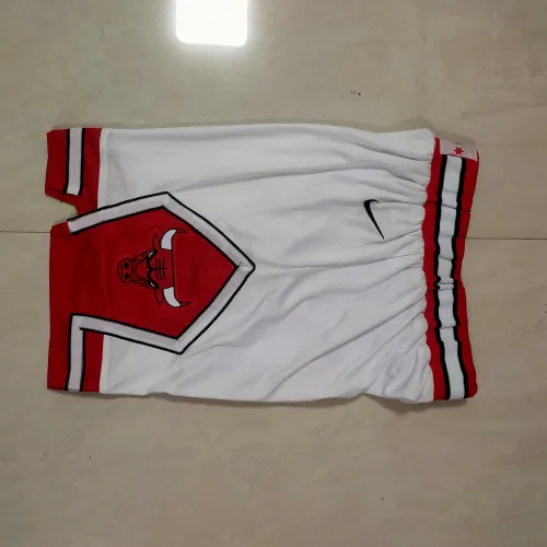 Chicago Bulls White Basketball Shorts