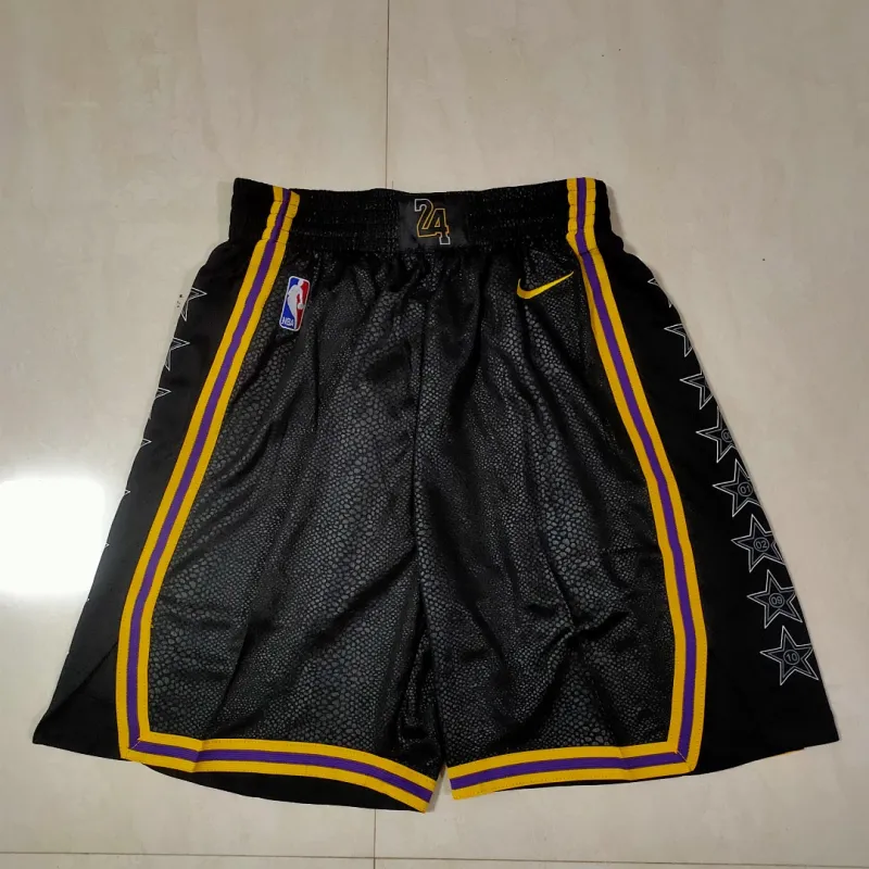 Los Angeles Lakers Black Basketball Shorts
