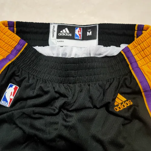 Los Angeles Lakers Throwback Black Basketball Shorts