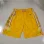 Los Angeles Lakers City Edition Yellow Basketball Shorts