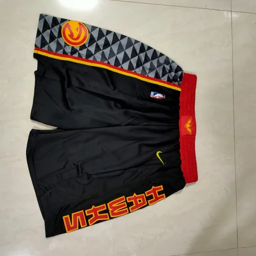 Calções de basquetebol pretos dos Atlanta Hawks