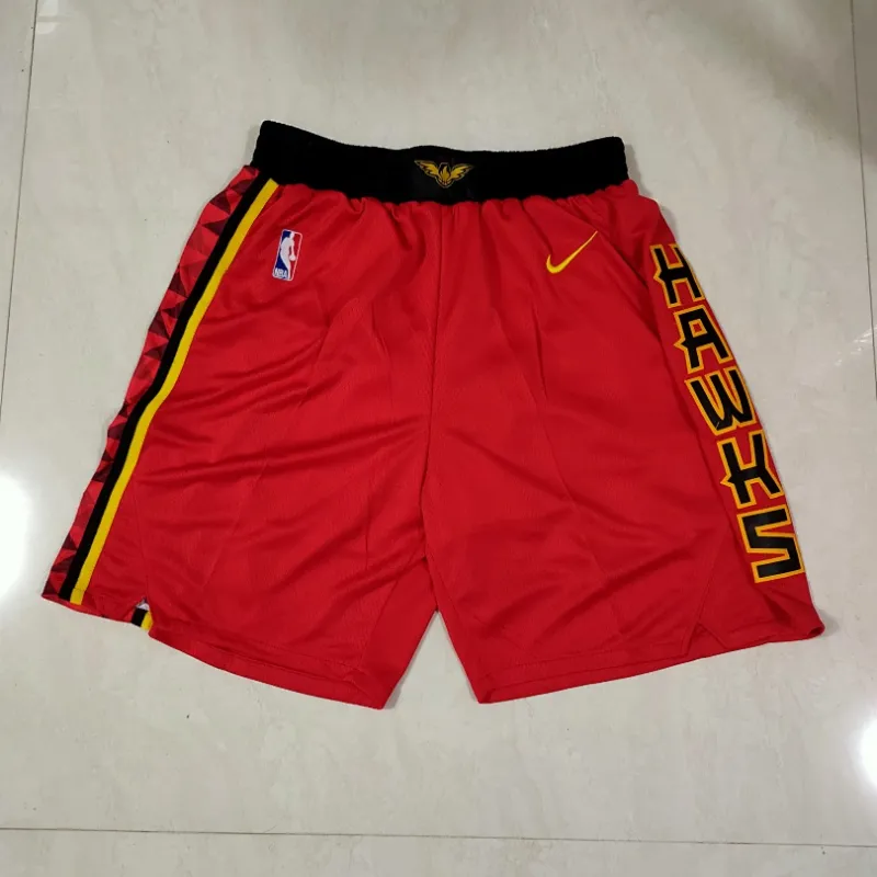Atlanta Hawks Red Basketball Shorts