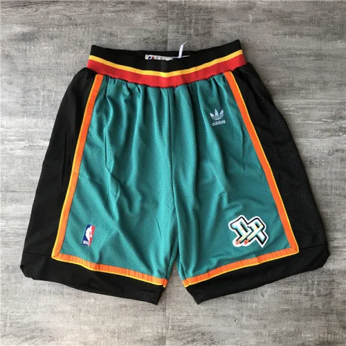 Detroit Pistons Throwback Green Basketball Shorts