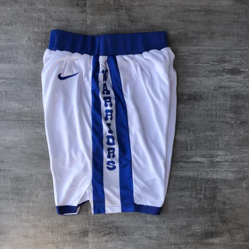 Golden State Warriors Throwback White Basketball Shorts
