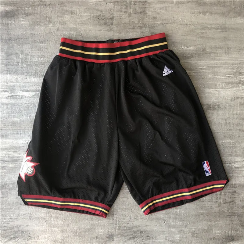 Philadelphia 76ers Throwback Black Basketball Shorts