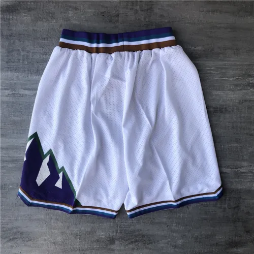 Utah Jazz Throwback White Basketball Shorts