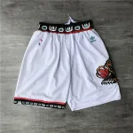 Memphis Grizzlies Throwback White Basketball Shorts
