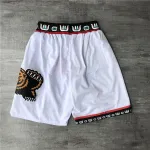 Memphis Grizzlies Throwback White Basketball Shorts