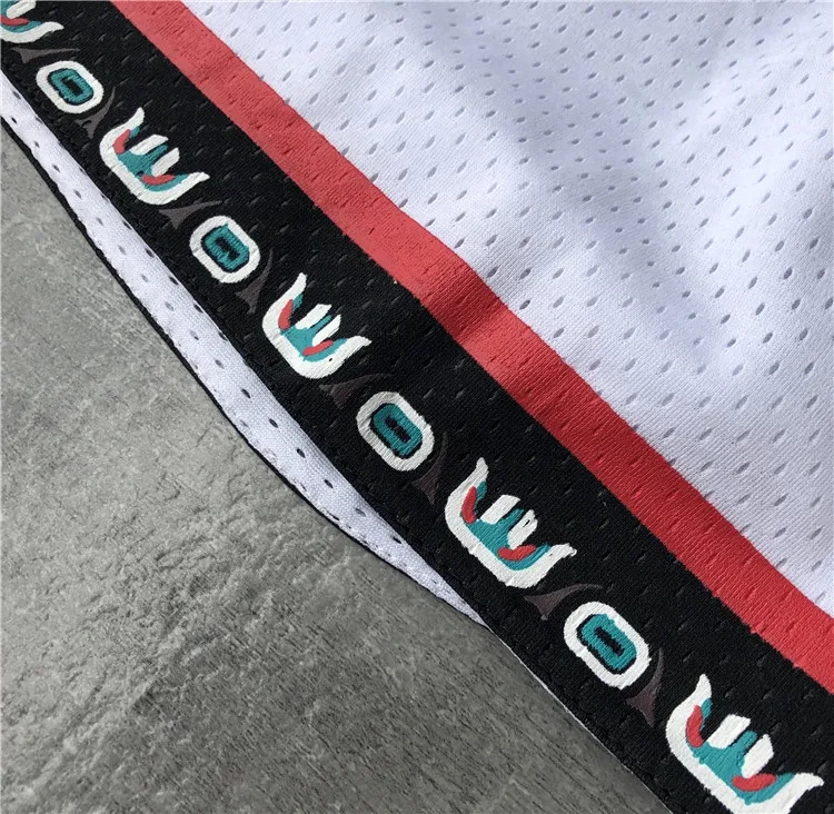 Memphis Grizzlies Throwback White Basketball Shorts