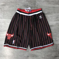 Zwarte basketbalshort van de Chicago Bulls