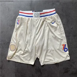 Philadelphia 76ers City Edition Cream Basketball Shorts