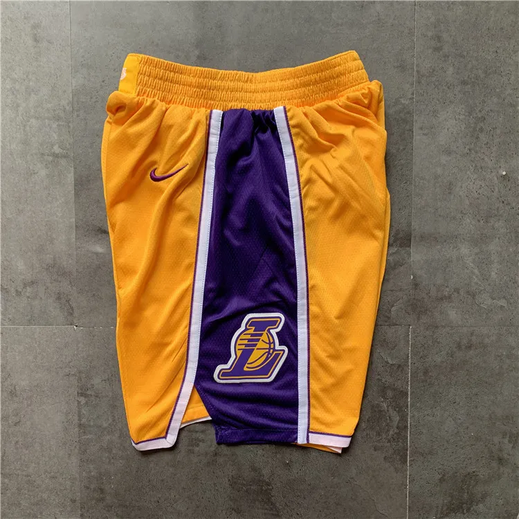Los Angeles Lakers Yellow Basketball Shorts