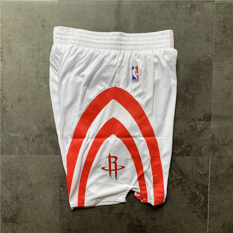 Houston Rockets White Basketball Shorts