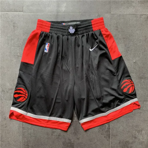 Pantalones cortos de baloncesto negros de los Toronto Raptors