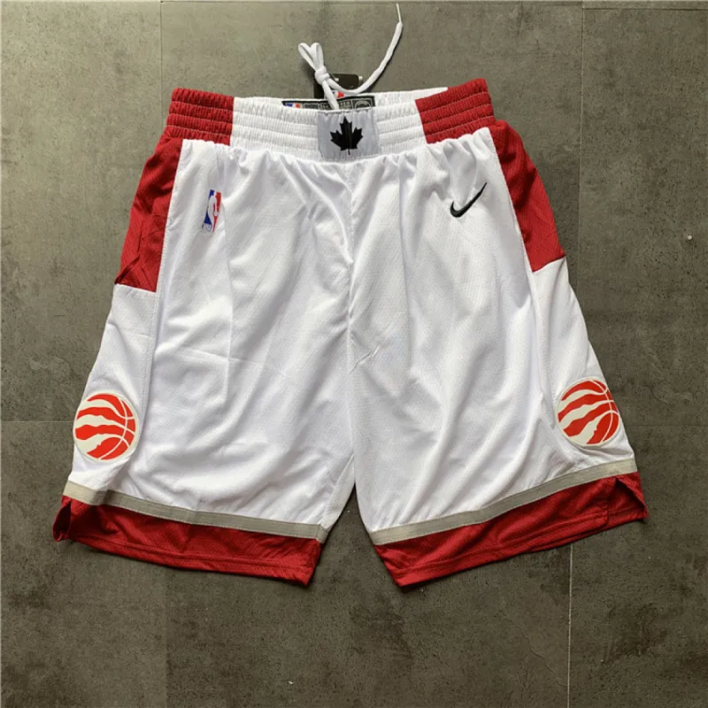 Toronto Raptors White Basketball Shorts