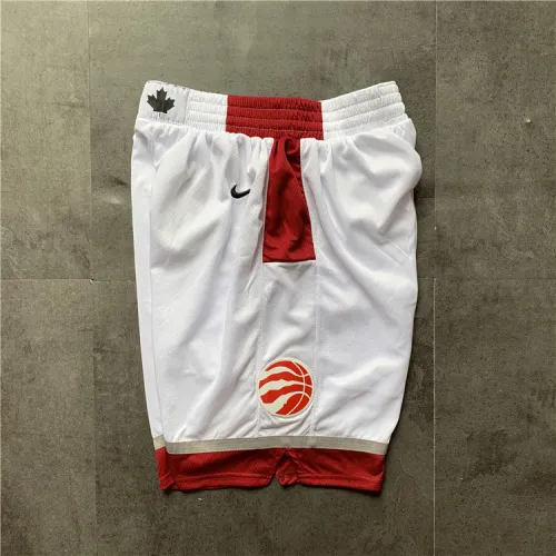 Pantalones cortos de baloncesto blancos de los Toronto Raptors