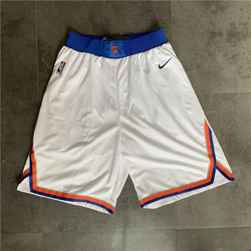 Pantaloncini da basket bianchi dei New York Knicks