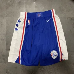 Philadelphia 76ers Blue Basketball Shorts - product photo Short de basket bleu des 76ers de Philadelphie