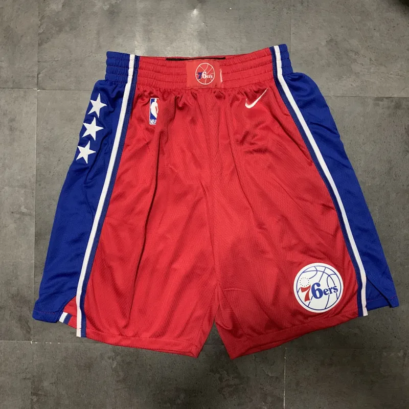 Philadelphia 76ers Red Basketball Shorts