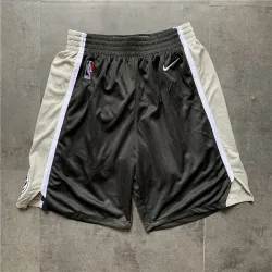Schwarze Basketball-Shorts der San Antonio Spurs